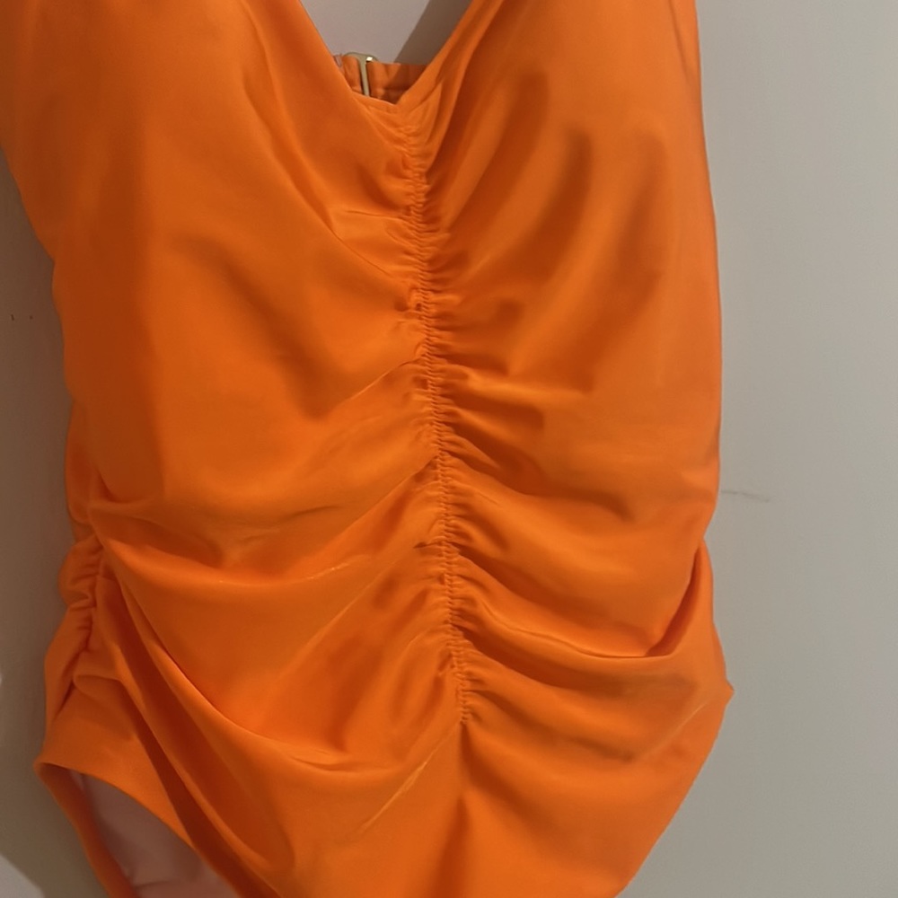 NWT 3X Island Rays orange one piece swimsuit